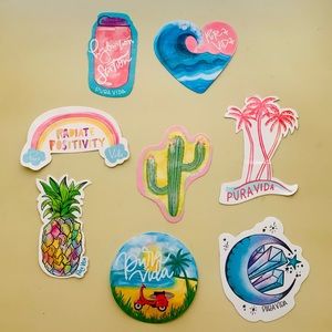 pura vida sticker set!!